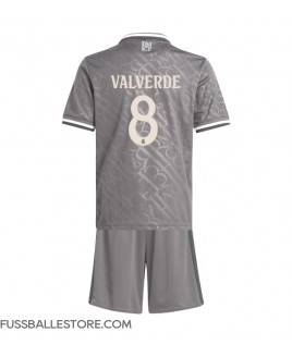 Günstige Real Madrid Federico Valverde #8 3rd trikot Kinder 2024-25 Kurzarm (+ Kurze Hosen)